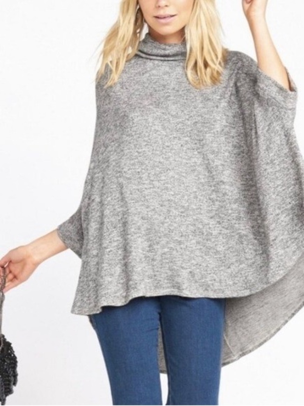 Show Me Your Mumu - Yuri Mountain Poncho Sweater Size M Gray